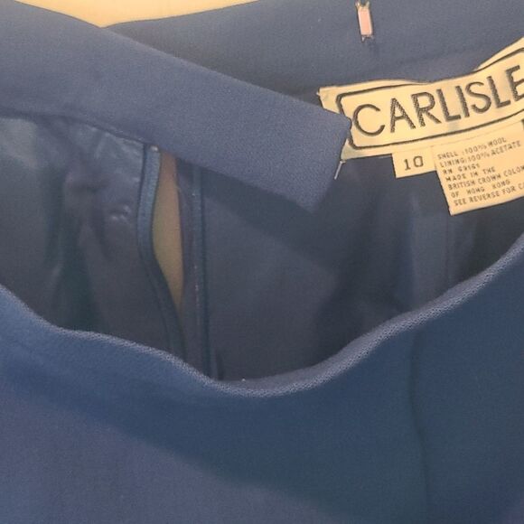 Beautiful Royal Blue Size 10 Carlisle Ladies Wool, Skirt and Jacket Suit - Picture 8 of 10